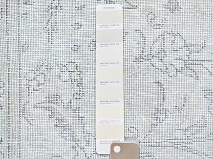 Ivory 2'2" x 9'0" Vintage Hand knotted Wool Rug - Sku: O0226