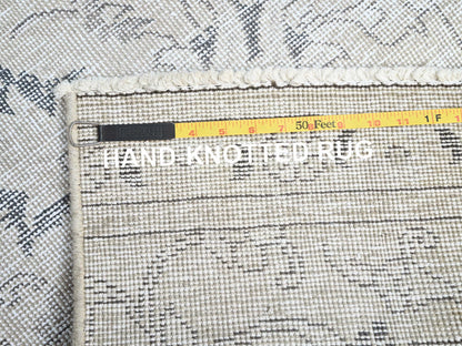 Ivory 2'2" x 9'0" Vintage Hand knotted Wool Rug - Sku: O0226