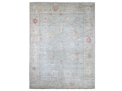 Oushak Oushak hand-knotted wool rug in Gray & Light Green, 9'2" x 11'11" — SKU O022701
