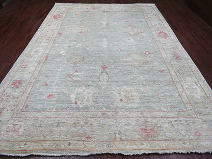 Oushak Oushak hand-knotted wool rug in Gray & Light Green, 9'2" x 11'11" — SKU O022701 (view 2)
