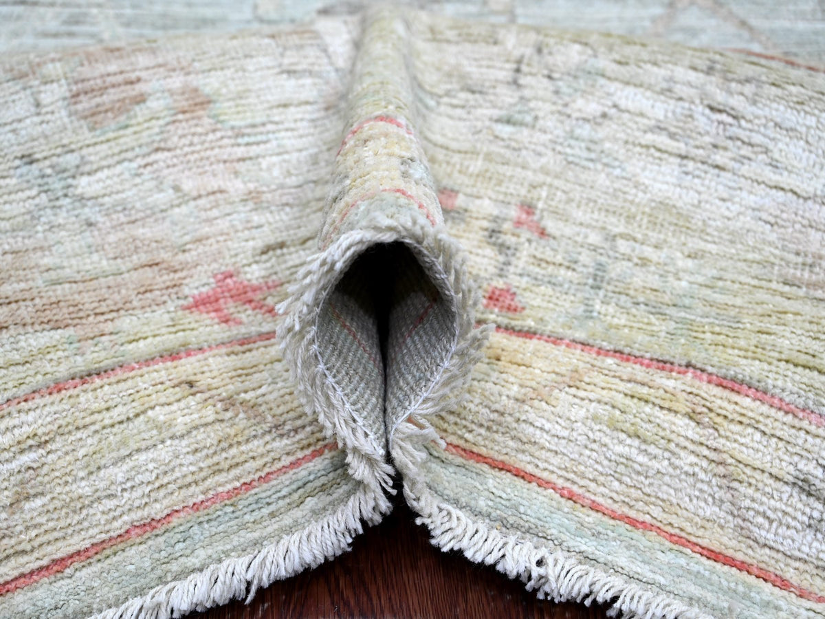 Oushak Oushak hand-knotted wool rug in Gray & Light Green, 9'2" x 11'11" — SKU O022701 (view 5)