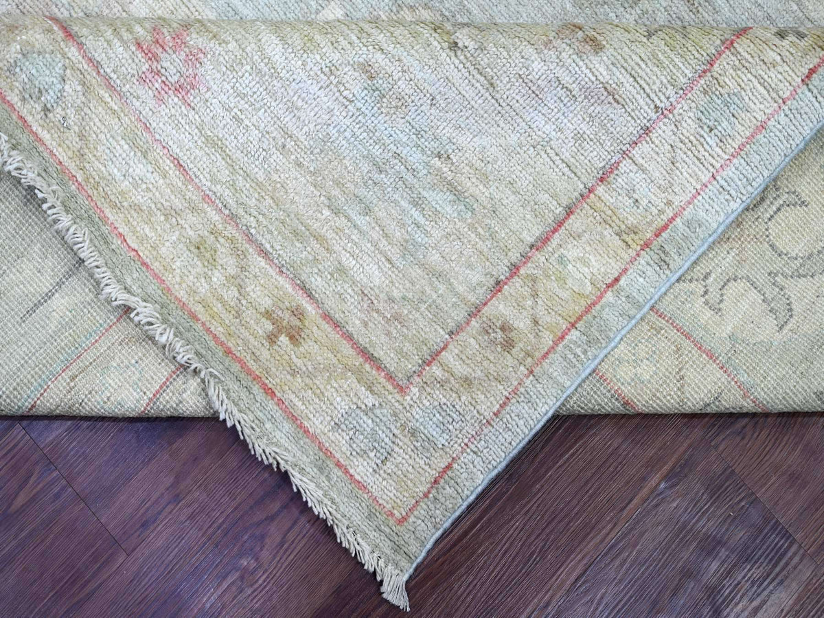 Oushak Oushak hand-knotted wool rug in Gray & Light Green, 9'2" x 11'11" — SKU O022701 (view 6)
