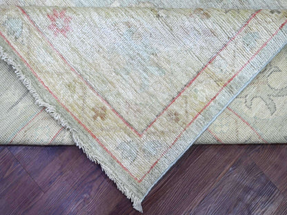 Oushak Oushak hand-knotted wool rug in Gray & Light Green, 9'2" x 11'11" — SKU O022701 (view 6)