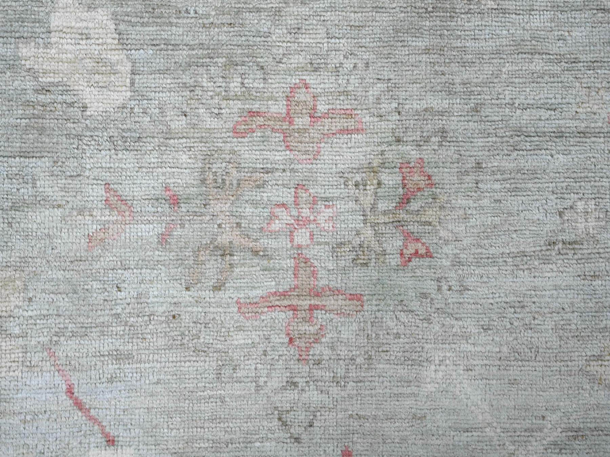 Oushak Oushak hand-knotted wool rug in Gray & Light Green, 9'2" x 11'11" — SKU O022701 (view 8)