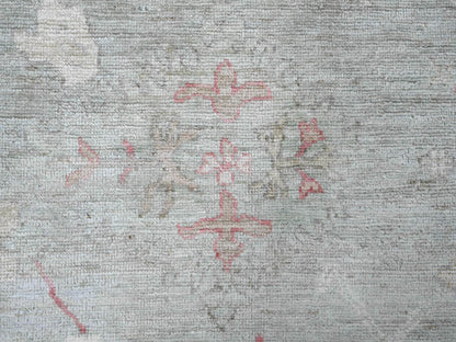 Oushak Oushak hand-knotted wool rug in Gray & Light Green, 9'2" x 11'11" — SKU O022701 (view 8)