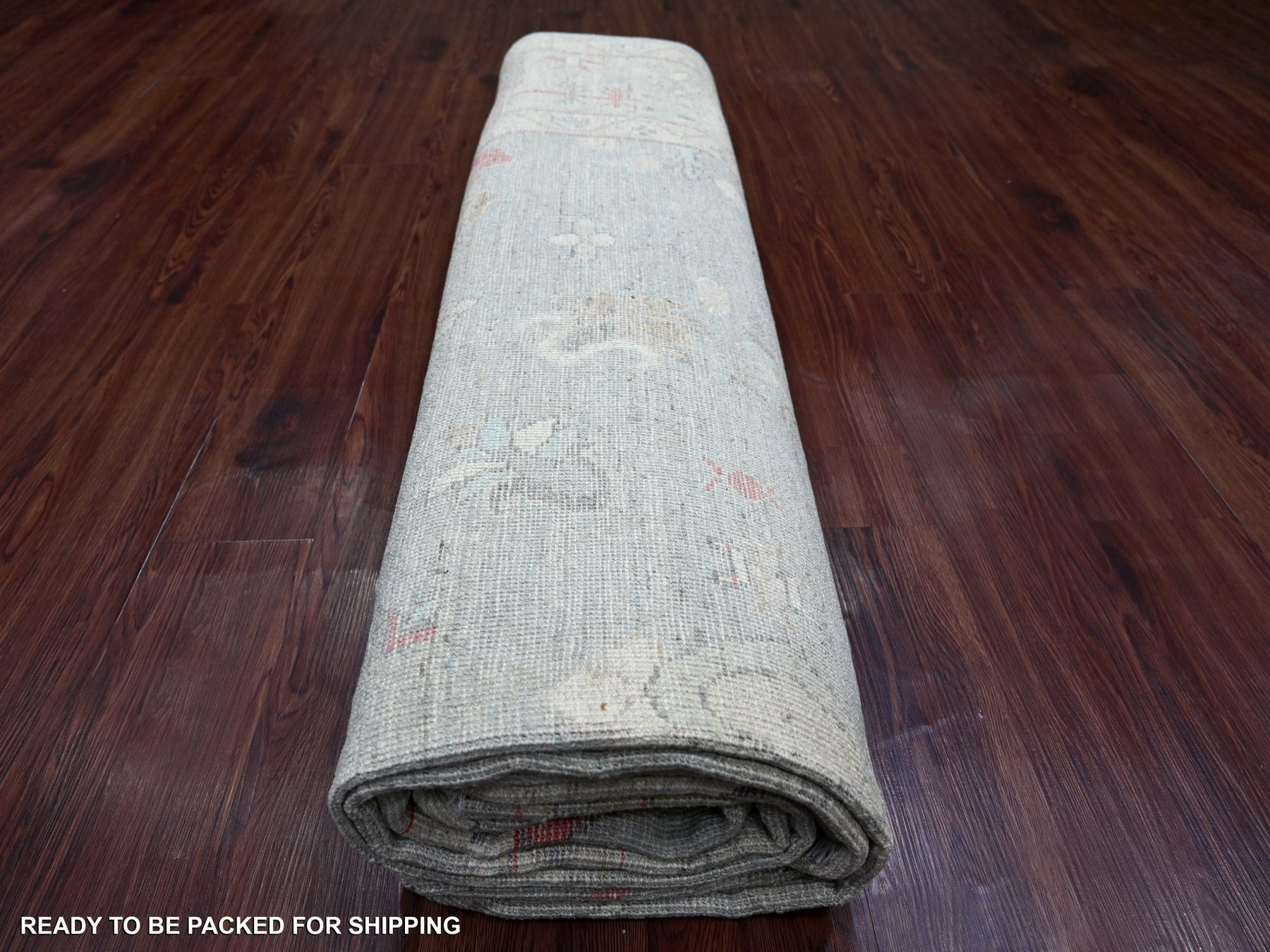 Oushak Oushak hand-knotted wool rug in Gray & Light Green, 9'2" x 11'11" — SKU O022701 (view 9)
