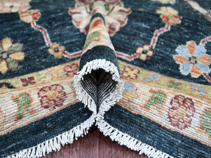 Green 9'3" x 11'8" Oushak And Peshawar Hand knotted Wool Rug - Sku: O022702