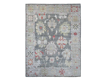 Oushak Oushak hand-knotted wool rug in Gray & Light Gray, 9'1" x 11'11" — SKU O022704