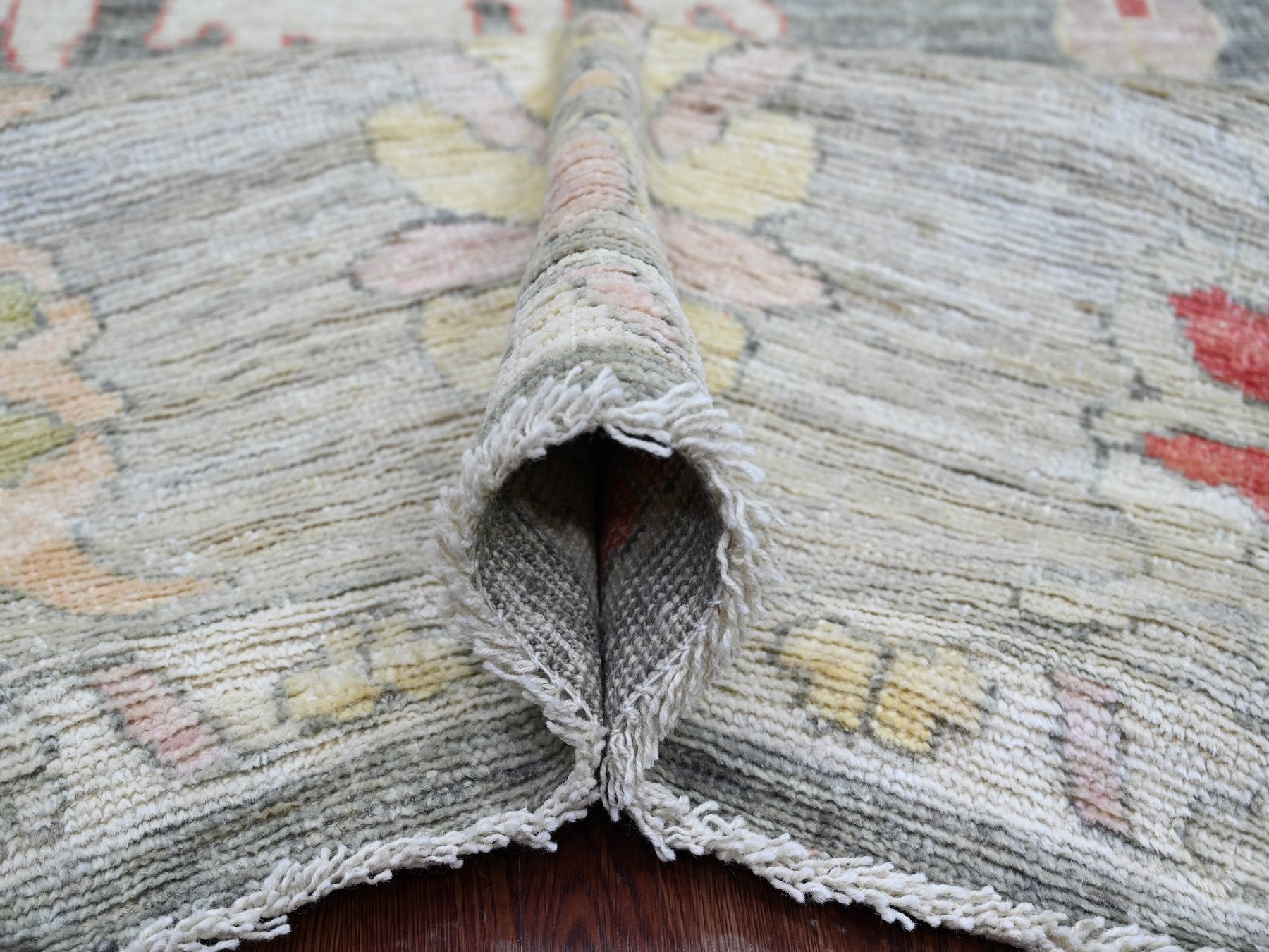 Oushak Oushak hand-knotted wool rug in Gray & Light Gray, 9'1" x 11'11" — SKU O022704 (view 5)