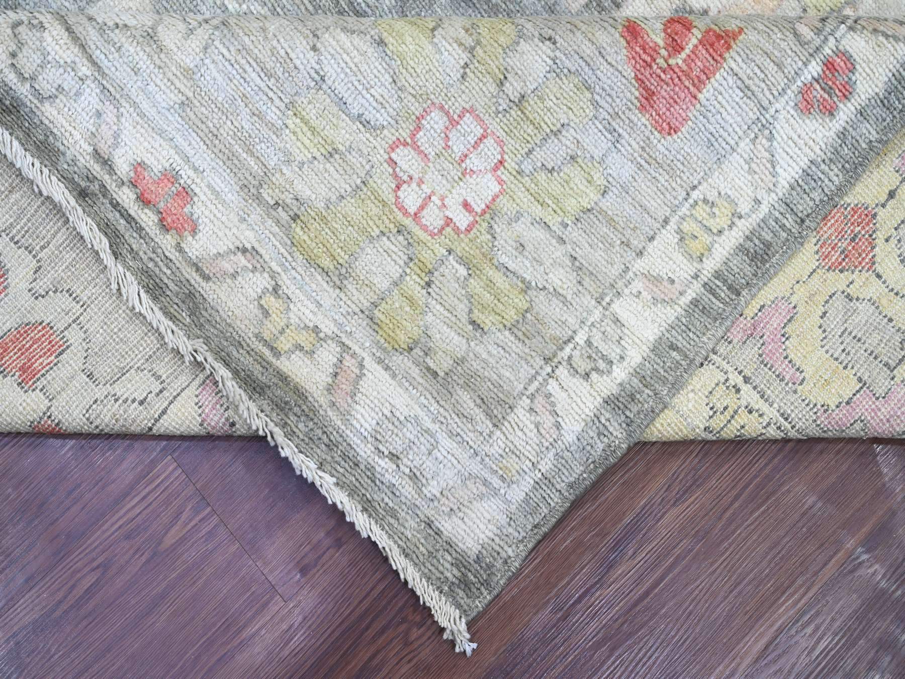 Oushak Oushak hand-knotted wool rug in Gray & Light Gray, 9'1" x 11'11" — SKU O022704 (view 6)