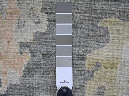 Oushak Oushak hand-knotted wool rug in Gray & Light Gray, 9'1" x 11'11" — SKU O022704 (view 7)