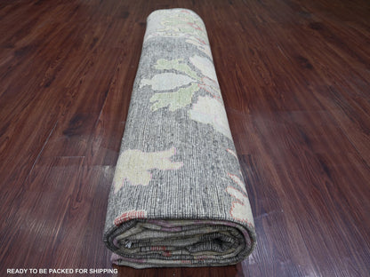 Oushak Oushak hand-knotted wool rug in Gray & Light Gray, 9'1" x 11'11" — SKU O022704 (view 9)