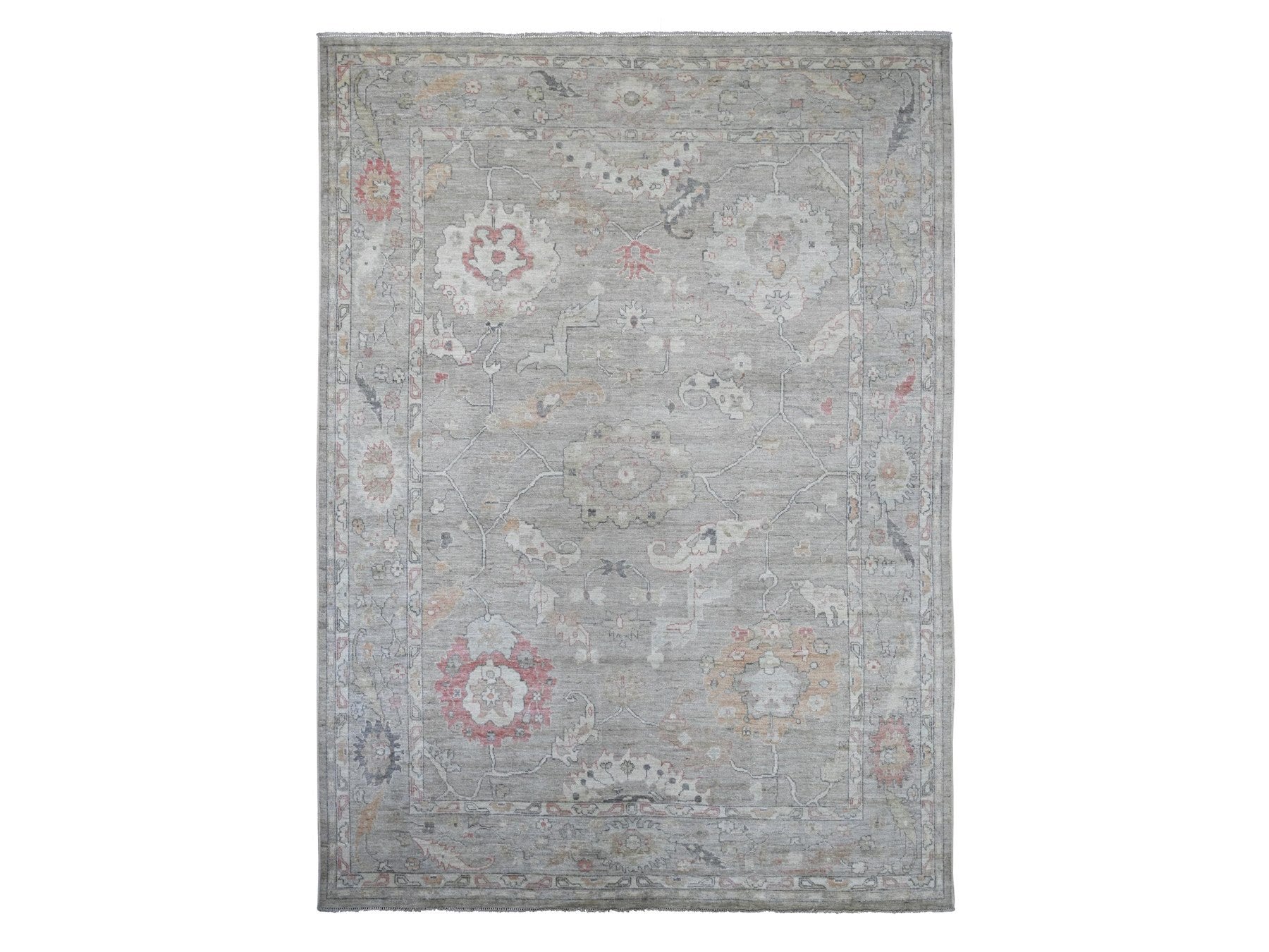 Oushak Oushak hand-knotted wool rug in Gray, 8'8" x 11'11" — SKU O022705