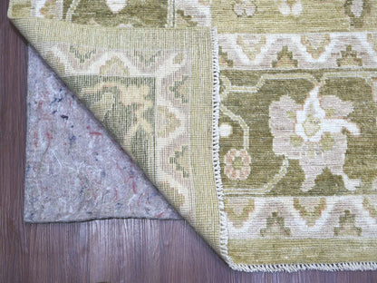 Green 10'0" x 13'6" Oushak And Peshawar Hand knotted Wool Rug - Sku: O022707