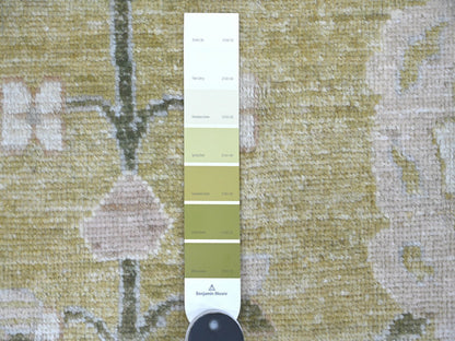 Green 10'0" x 13'6" Oushak And Peshawar Hand knotted Wool Rug - Sku: O022707