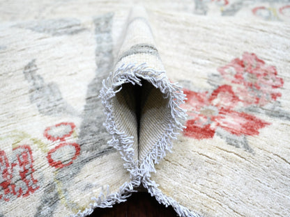 Ivory 9'11" x 13'4" Modern and Contemporary Hand knotted Wool Rug - Sku: O022709