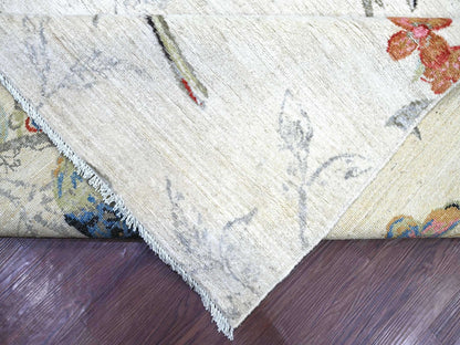 Peshawar Modern / Contemporary hand-knotted wool rug in Ivory, 9'11" x 14'1" — SKU O022712 (view 6)