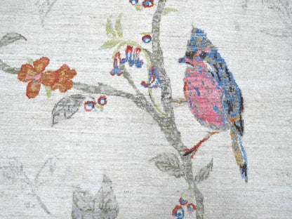 Peshawar Modern / Contemporary hand-knotted wool rug in Ivory, 9'11" x 14'1" — SKU O022712 (view 8)