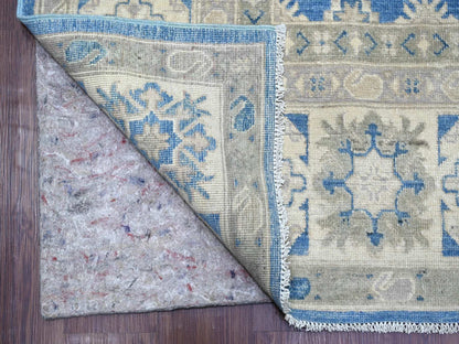 Blue 7'10" x 9'7" Kazak Hand knotted Wool Rug - Sku: O022716