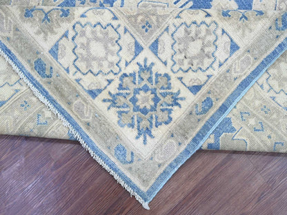 Blue 7'10" x 9'7" Kazak Hand knotted Wool Rug - Sku: O022716