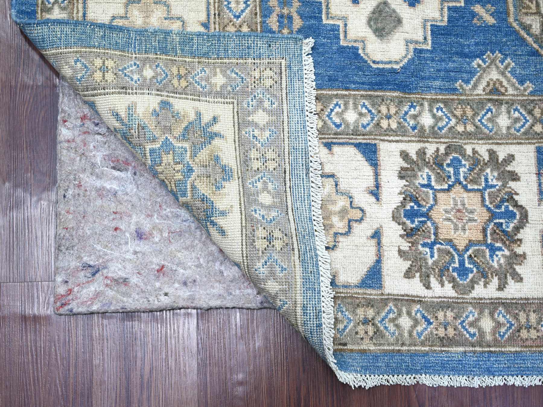 Blue 5'10" x 8'9" Kazak Hand knotted Wool Rug - Sku: O022717
