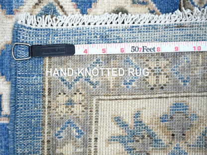 Blue 5'10" x 8'9" Kazak Hand knotted Wool Rug - Sku: O022717