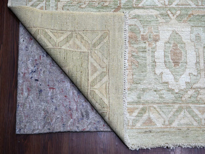 Green 12'0" x 15'7" Oushak And Peshawar Hand knotted Wool Rug - Sku: O022719