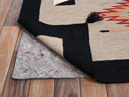 Brown 8'11" x 11'10" Flat Weave Hand woven Wool Rug - Sku: O02271