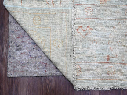 Green 8'9" x 11'8" Oushak And Peshawar Hand knotted Wool Rug - Sku: O022722