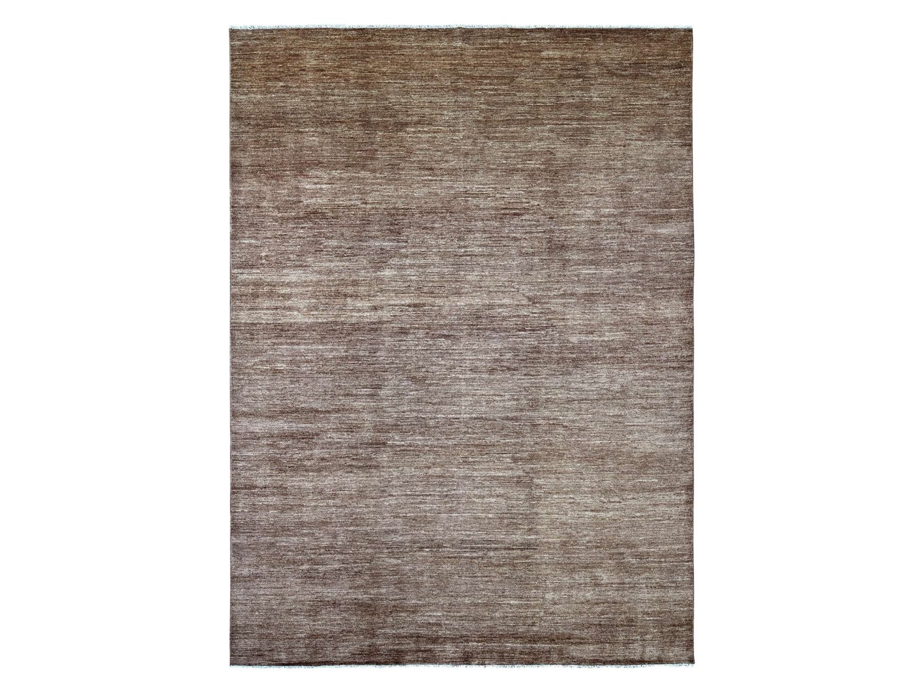 Brown 9'8" x 13'4" Modern and Contemporary Hand knotted Wool Rug - Sku: O022729