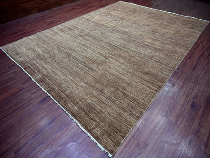 Modern / Contemporary hand-knotted wool rug in Brown, 9'8" x 13'4" — SKU O022729 (view 3)