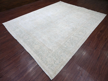 Peshawar Oushak hand-knotted wool rug in Gray & Green, 9'2" x 11'6" — SKU O022732 (view 3)
