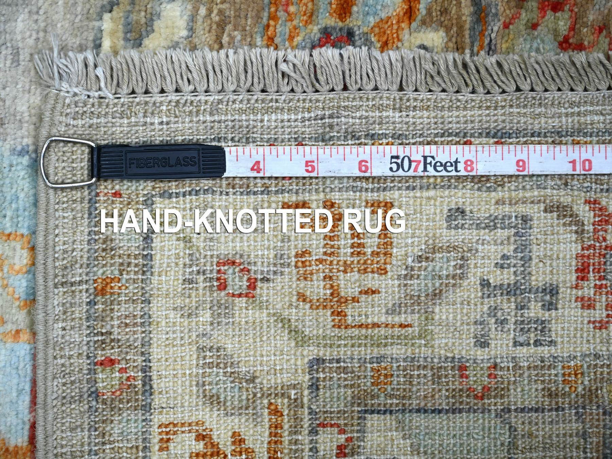 Peshawar Oushak hand-knotted wool rug in Gray & Ivory, 3'10" x 5'9" — SKU O022733 (view 6)