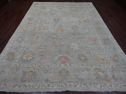 Oushak Oushak hand-knotted wool rug in Gray, 8'10" x 11'7" — SKU O022739 (view 2)
