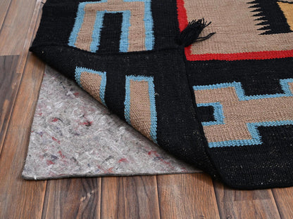 Brown 9'5" x 11'7" Flat Weave Hand woven Wool Rug - Sku: O02273