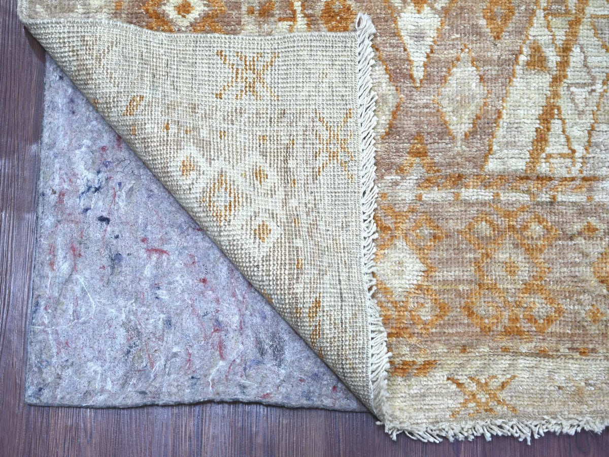 Tribal & Geometric hand-knotted wool rug in Gray, 8'10" x 11'8" — SKU O022746 (view 4)
