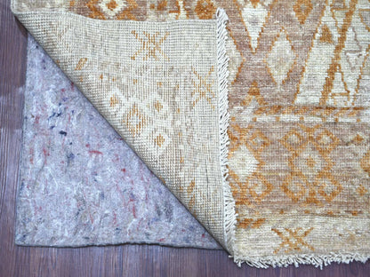 Tribal & Geometric hand-knotted wool rug in Gray, 8'10" x 11'8" — SKU O022746 (view 4)