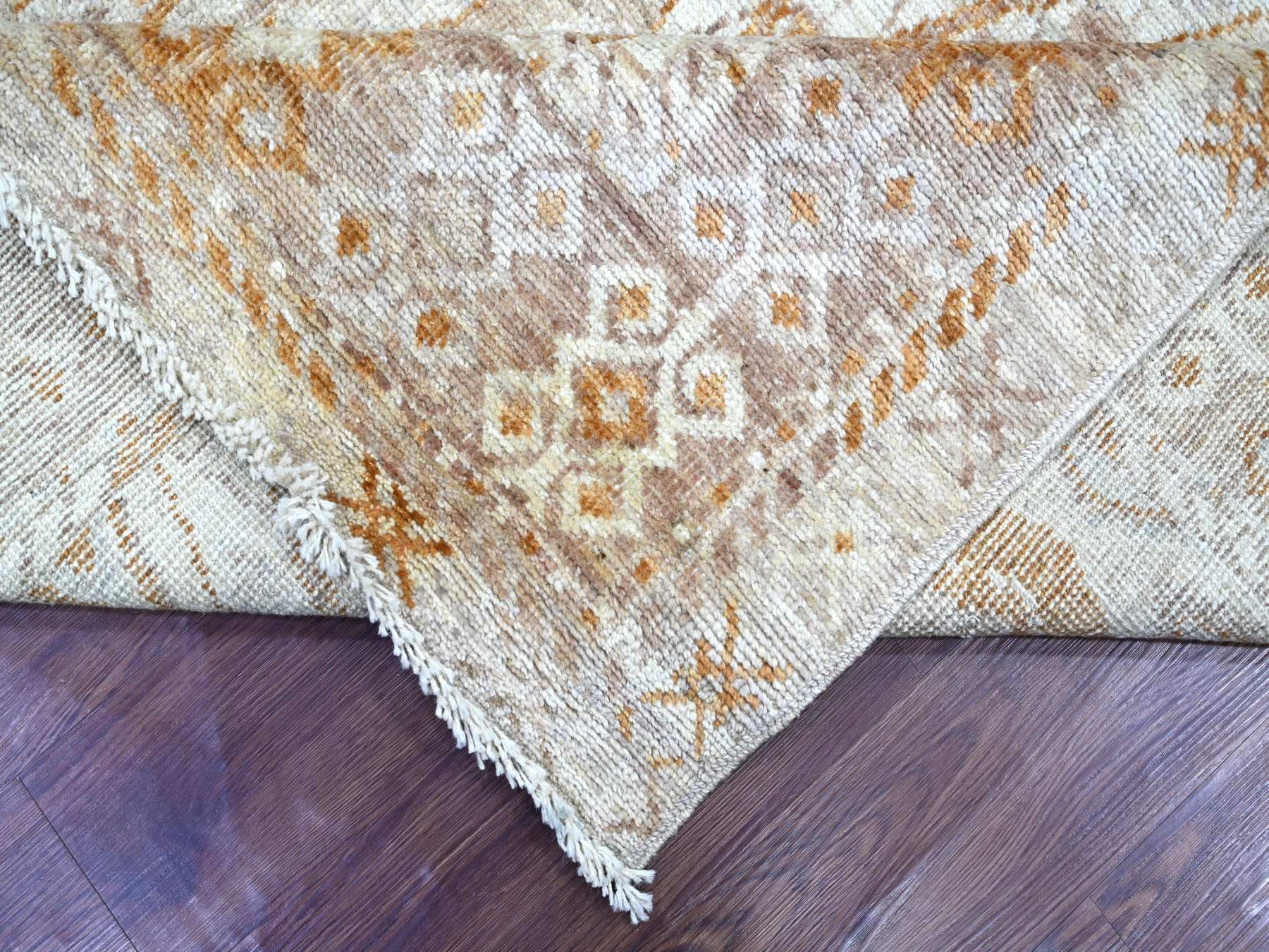 Tribal & Geometric hand-knotted wool rug in Gray, 8'10" x 11'8" — SKU O022746 (view 6)