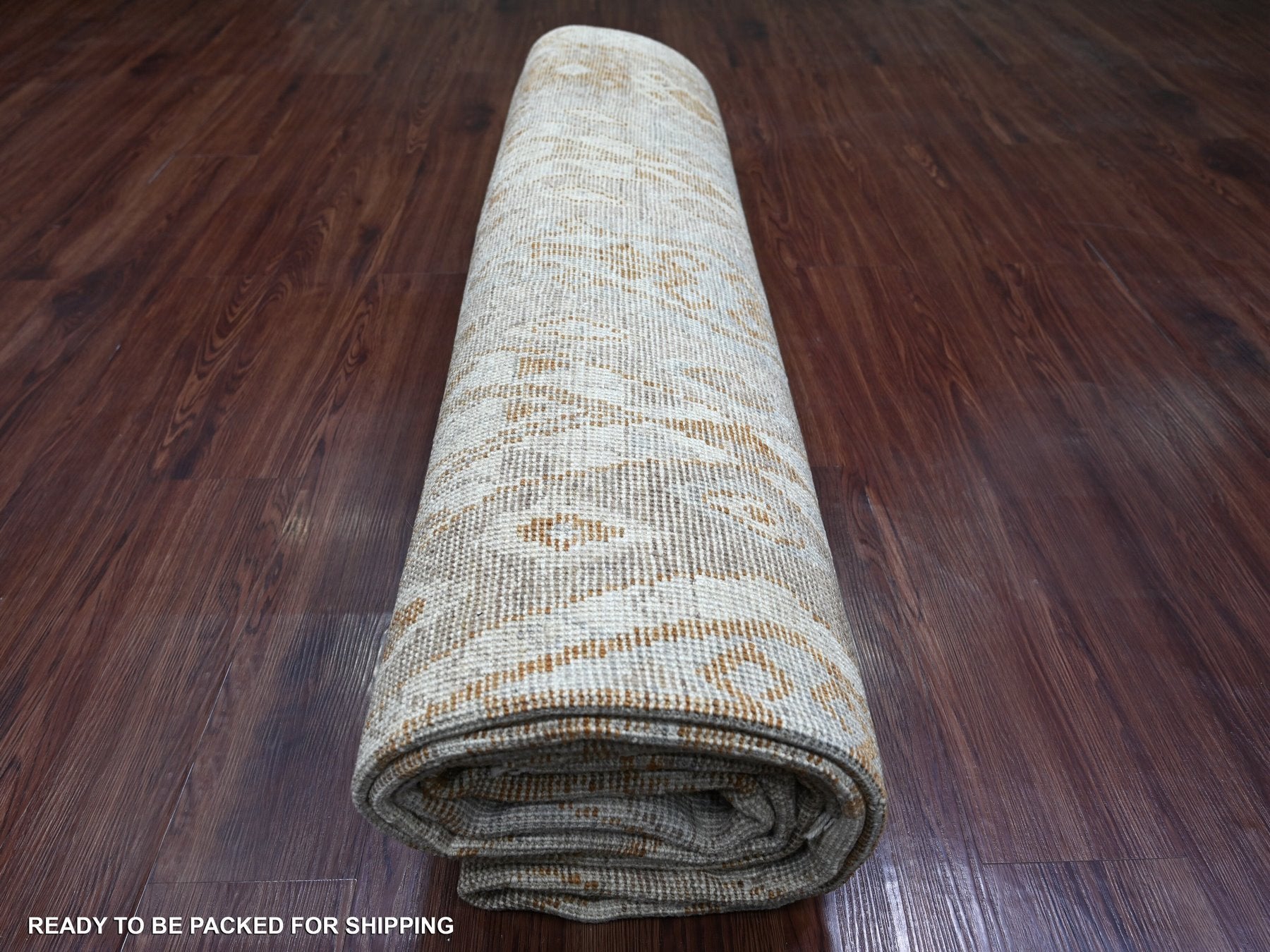 Tribal & Geometric hand-knotted wool rug in Gray, 8'10" x 11'8" — SKU O022746 (view 9)