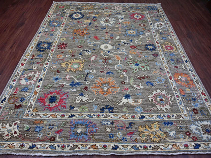 Oushak Oushak hand-knotted wool rug in Gray, 8' x 9'6" — SKU O022748 (view 2)