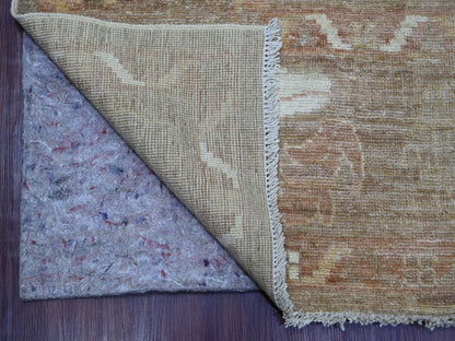 Brown 9'3" x 11'10" Oushak And Peshawar Hand knotted Wool Rug - Sku: O022749