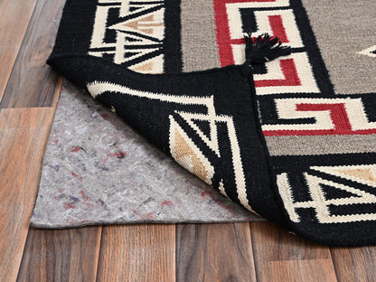 Flat-Weave hand-knotted wool rug in Gray & Black, 9'3" x 11'11" — SKU O02274 (view 3)