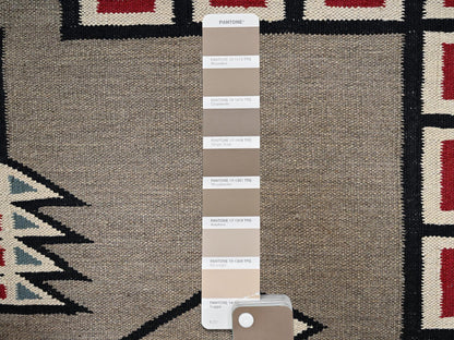 Grey 9'3" x 11'11" Flat Weave Hand woven Wool Rug - Sku: O02274