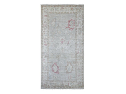 Oushak Oushak hand-knotted wool runner in Gray & Ivory, 5'10" x 11'8" — SKU O022750