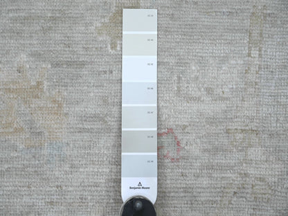 Oushak Oushak hand-knotted wool runner in Gray & Ivory, 5'10" x 11'8" — SKU O022750 (view 3)