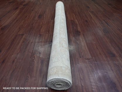 Oushak Oushak hand-knotted wool runner in Gray & Ivory, 5'10" x 11'8" — SKU O022750 (view 4)