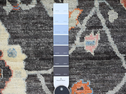 Black 6'1" x 8'10" Oushak And Peshawar Hand knotted Wool Rug - Sku: O022751
