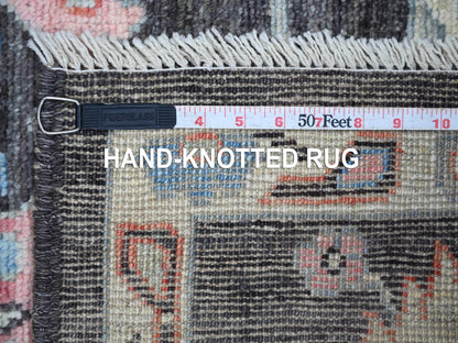 Black 6'1" x 8'10" Oushak And Peshawar Hand knotted Wool Rug - Sku: O022751