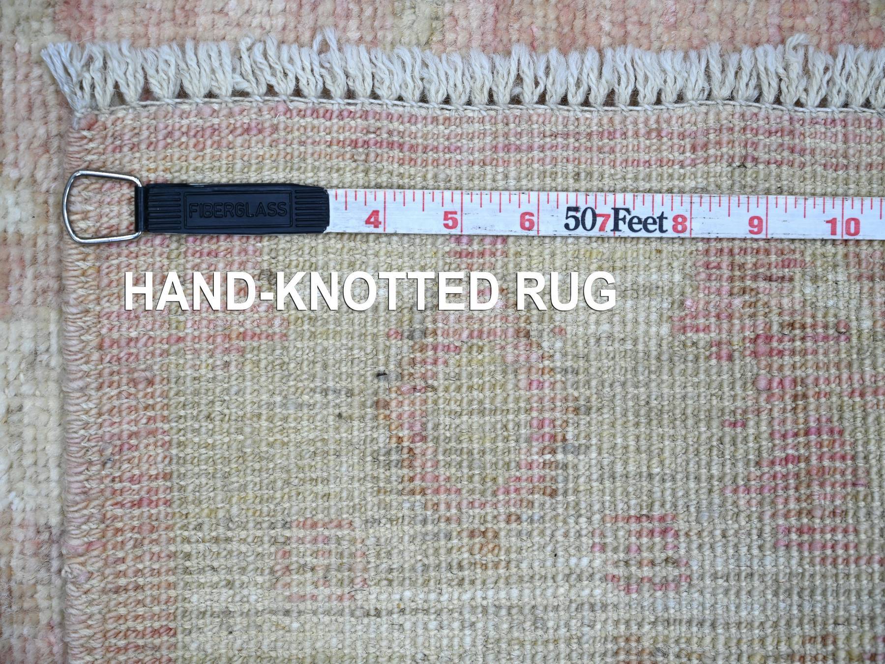 Oushak Oushak hand-knotted wool rug in Pink & Gray, 3' x 4'2" — SKU O022753 (view 6)