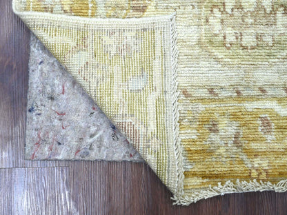Grey 3'1" x 4'11" Oushak And Peshawar Hand knotted Wool Rug - Sku: O022754